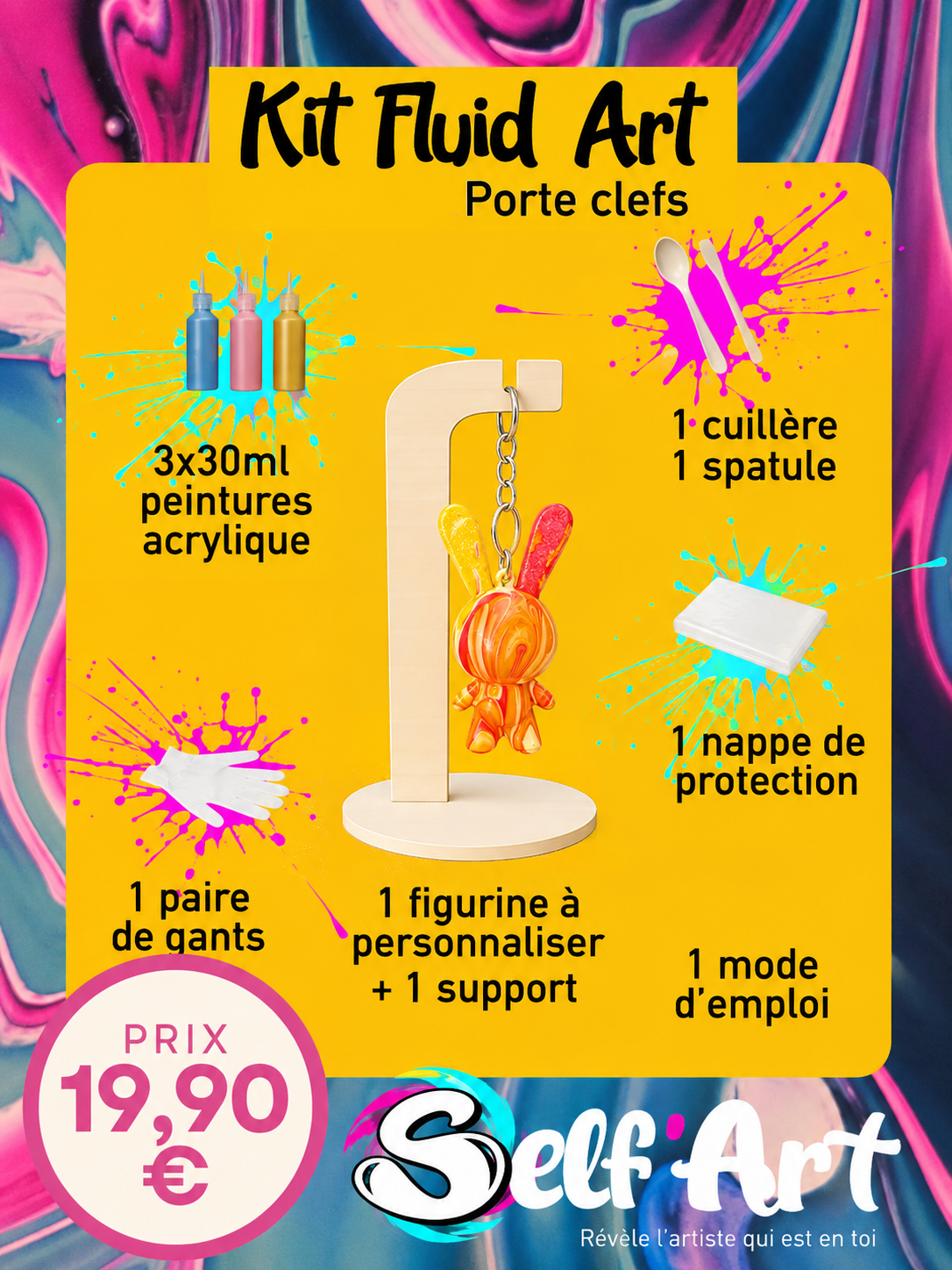 Kit Créatif Porte-Clefs Lapin 2